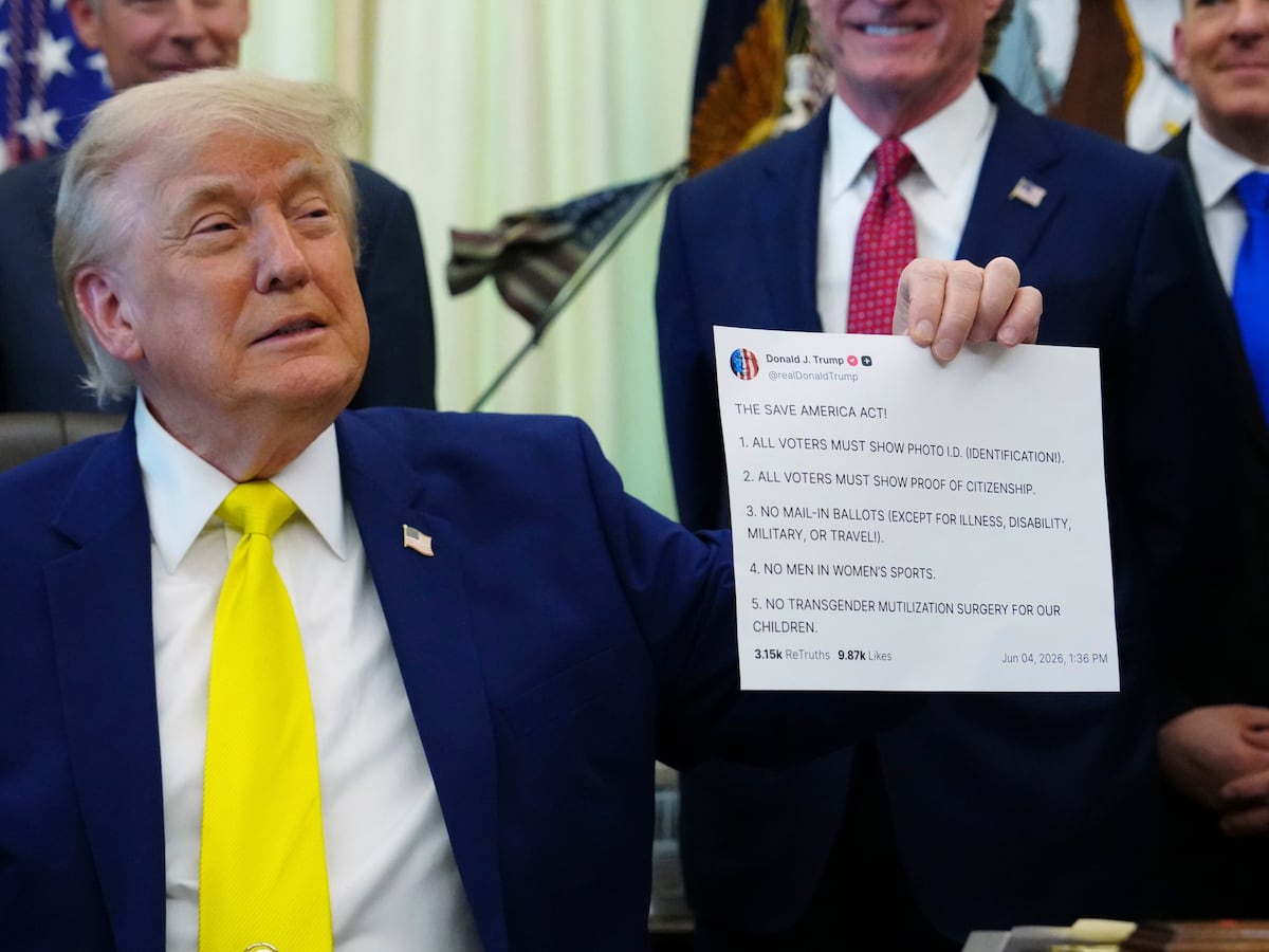 Image linked from the original feed: Trump stands to profit off US policy announcements by selling fast access to his social media posts