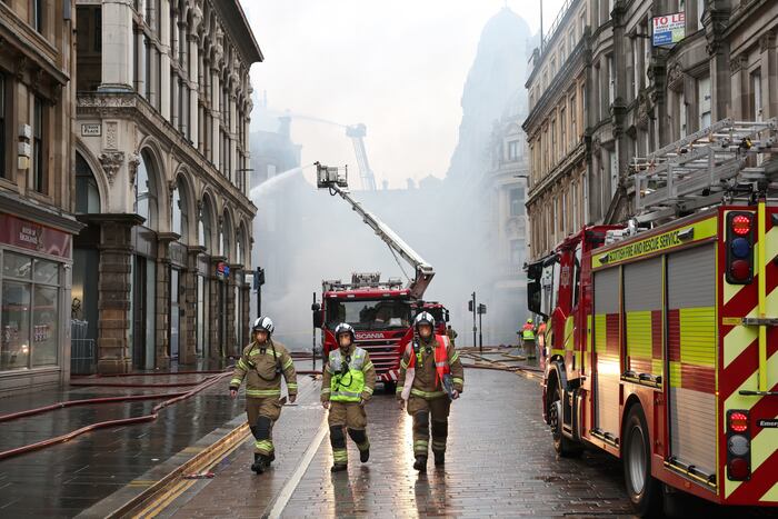 Glasgow building fire closes Scotland's busiest train station and disrupts rail services
