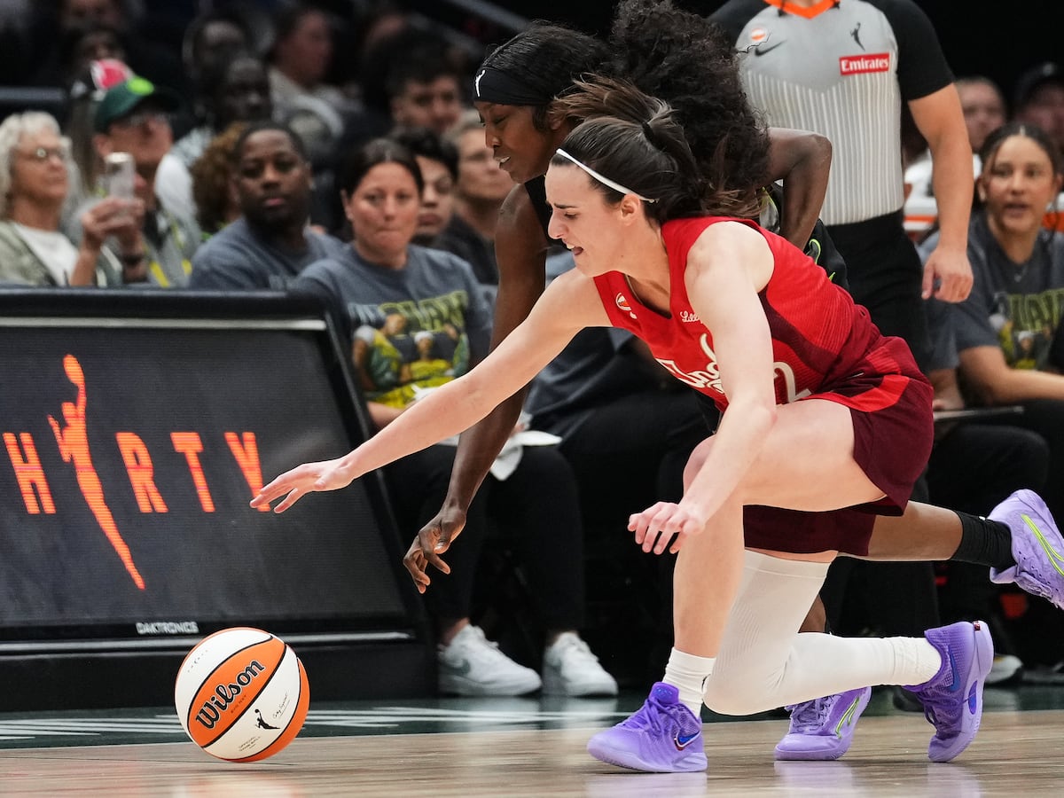 Image linked from the original feed: Clark has 26 points, 10 rebounds and 10 assists in the Fever's victory over the Fire