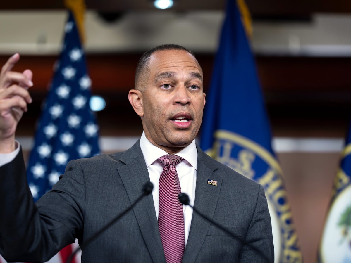 Image linked from the original feed: House Democratic leader Hakeem Jeffries kicks off 100 days till midterms with affordability agenda