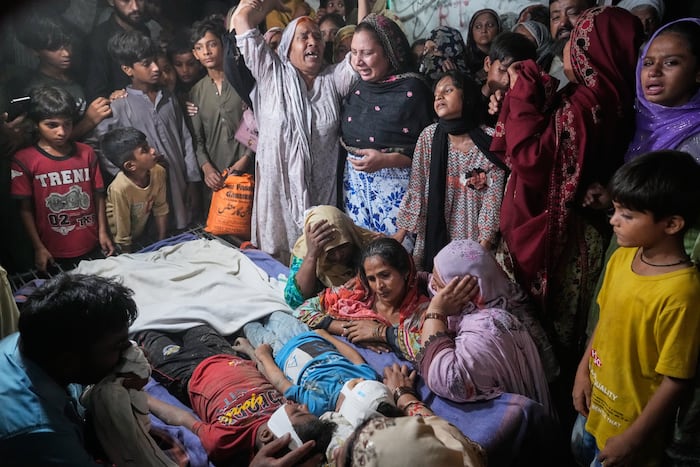 Roof of tutoring center collapses in eastern Pakistan, killing at least 14 children