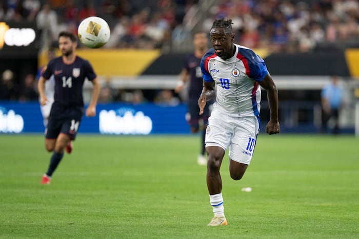 Sole player who lives in Haiti awaits US visa as his squad prepares for the World Cup in Florida