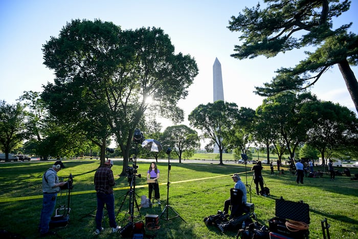 Secret Service says suspect opened fire on them and was shot in exchange near Washington Monument