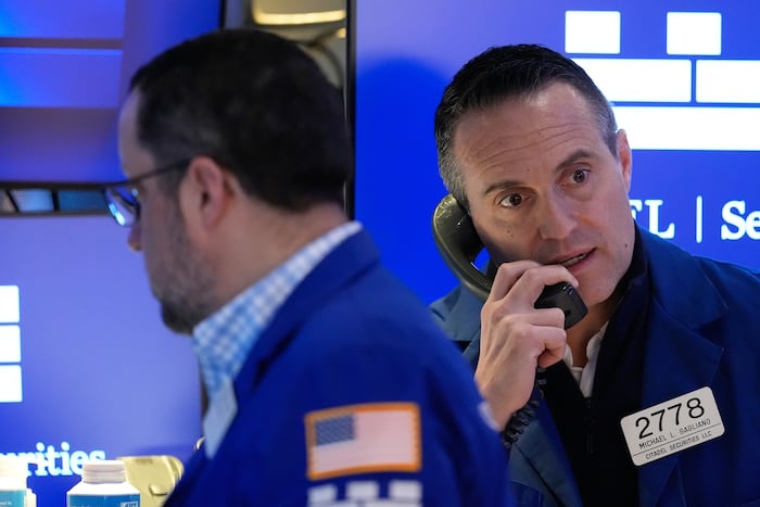 Stocks fall after oil prices spike near a 2-year high and reports suggest a slowing US economy