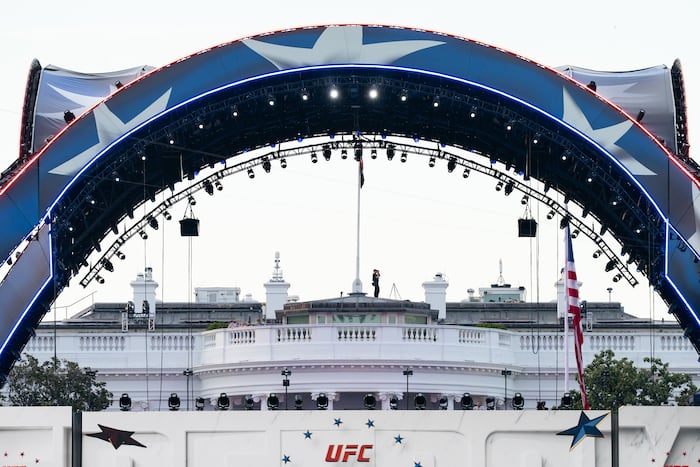 Trump celebrates turning 80 with a UFC cage-fighting event while big issues loom over his presidency