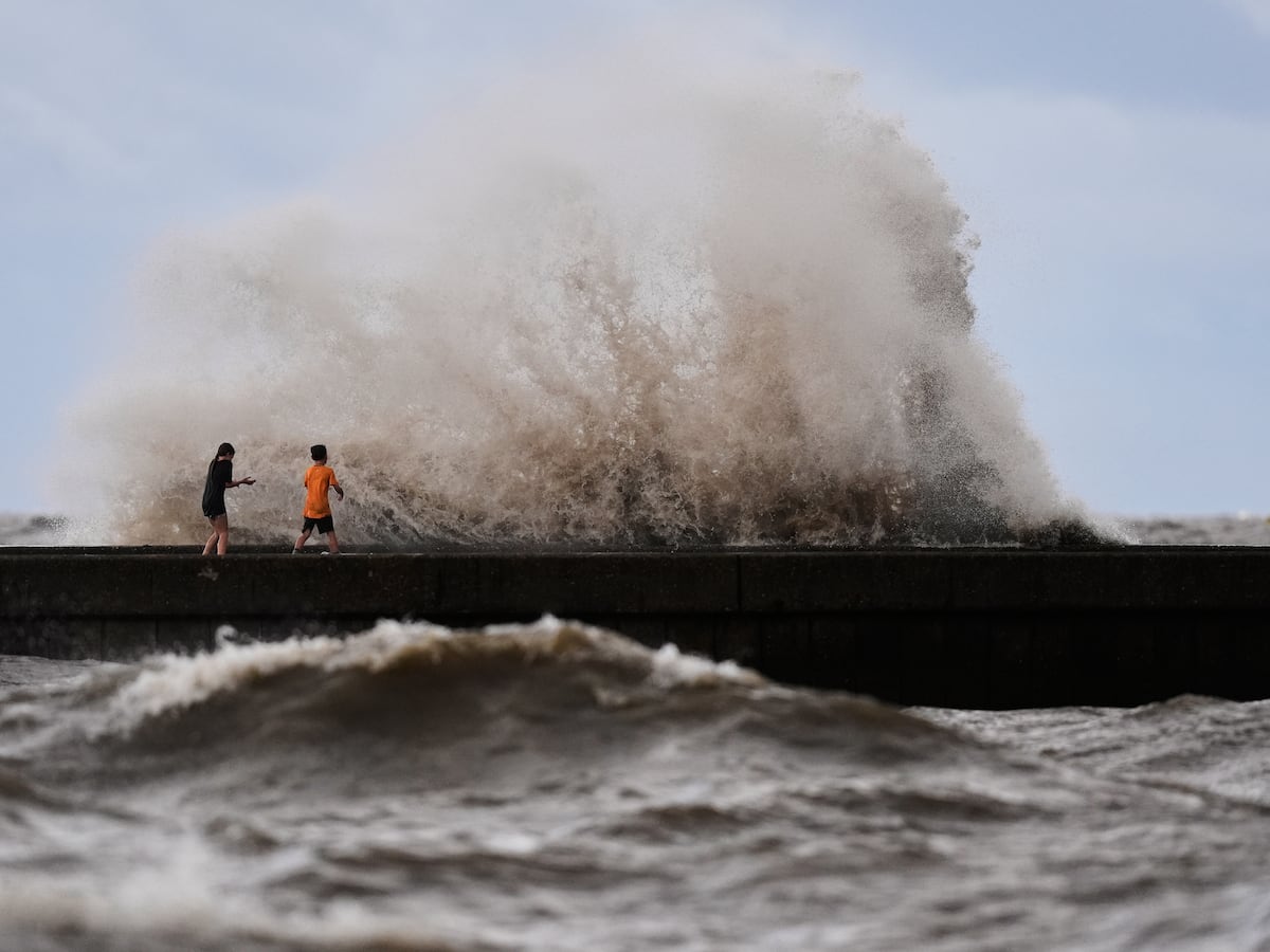 Image linked from the original feed: Tropical Storm Bertha makes landfall in Louisiana and moves toward Texas