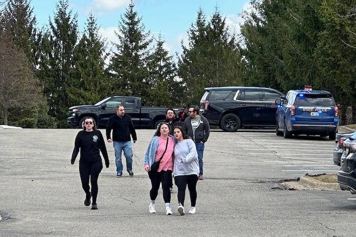 Police respond to a report of an active shooter at a Detroit-area synagogue