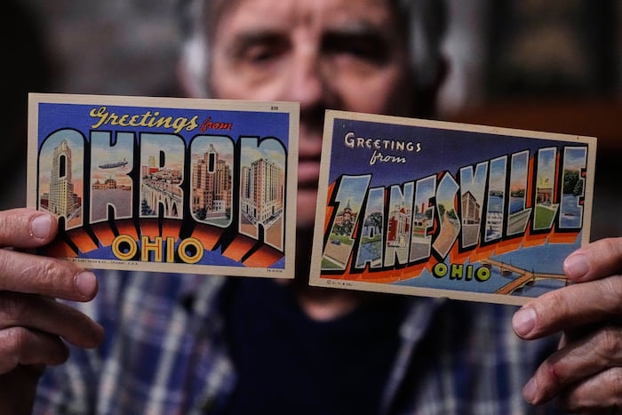 Colorful 'Greetings from' postcards reflected American innovation, idealism