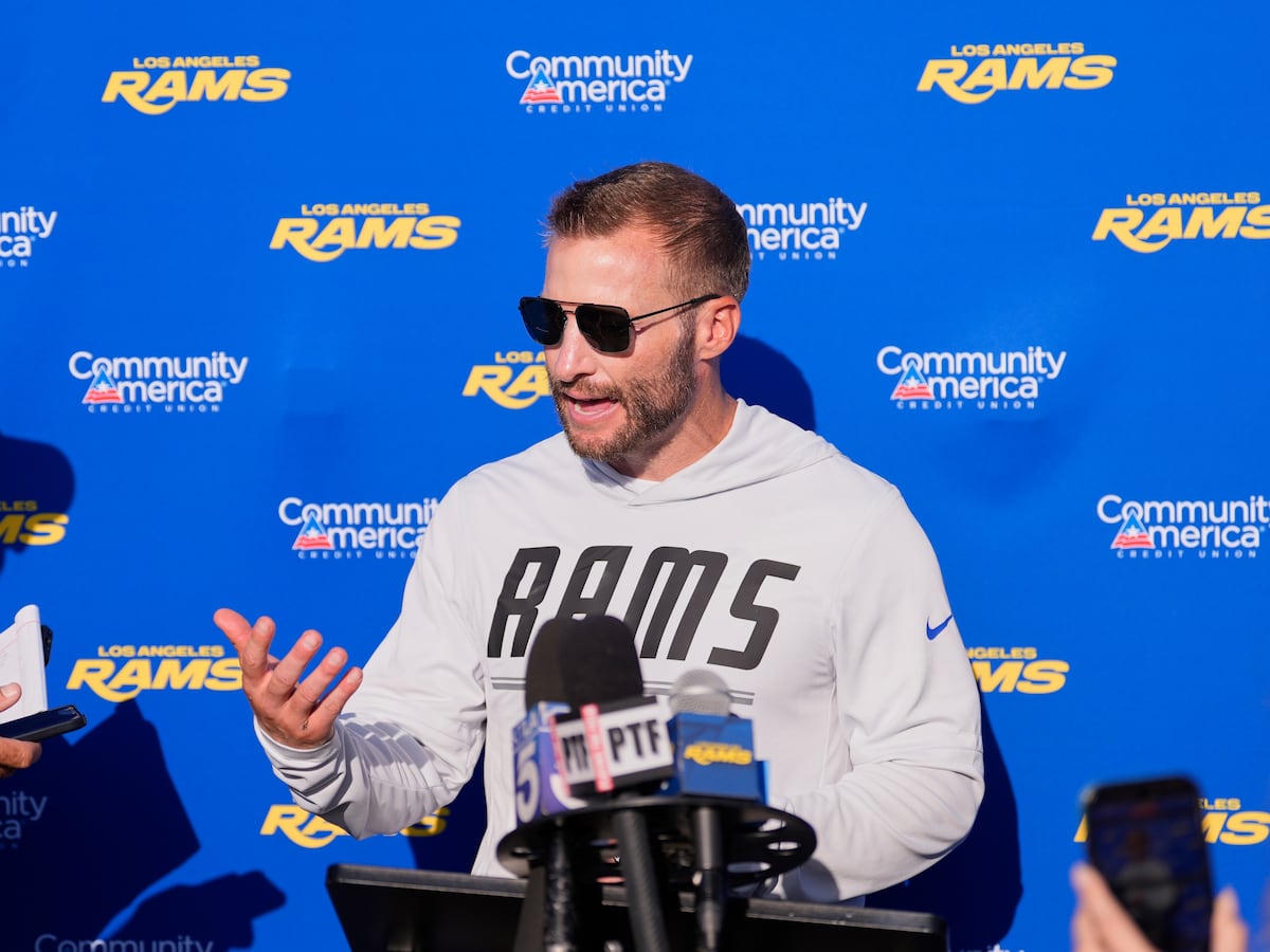 Image linked from the original feed: Rams wrap up training camp practices with no comeback decision from Aaron Donald
