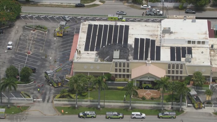 Fire erupts at Miami Gardens church