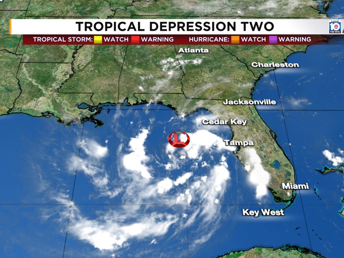 Tropical Depression Two Forms in Gulf, Threatens Northern Coastline