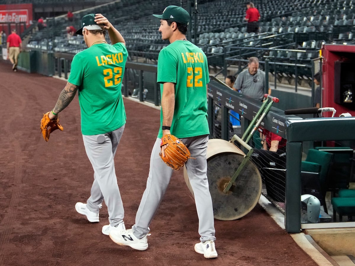 Image linked from the original feed: Athletics prospect Ryan Lasko says feeling in his legs returning after collision with his teammate