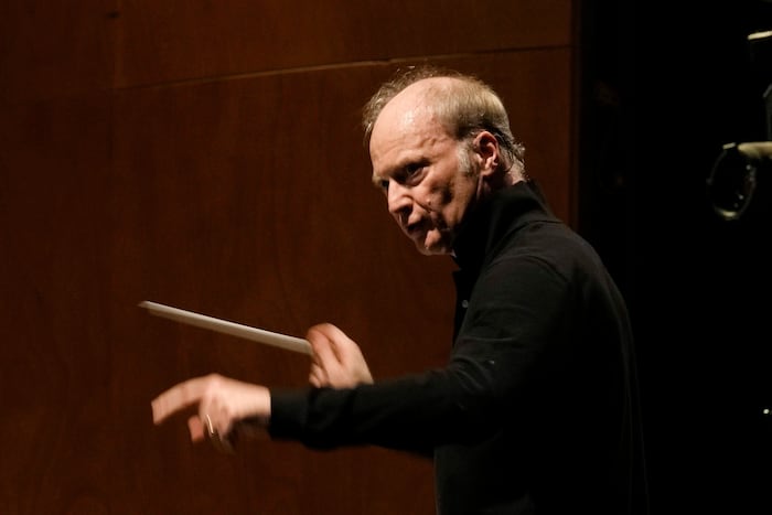 FILE - Music Director of the National Symphony Orchestra (NSO) Gianandrea Noseda conducts the orchestra during a rehearsal at Milan's La Scala theatre, Italy, on Feb. 26, 2024. (AP Photo/Antonio Calanni, File) (Copyright 2024 The Associated Press. All rights reserved) (Antonio Calanni/AP Photo/Antonio Calanni)
