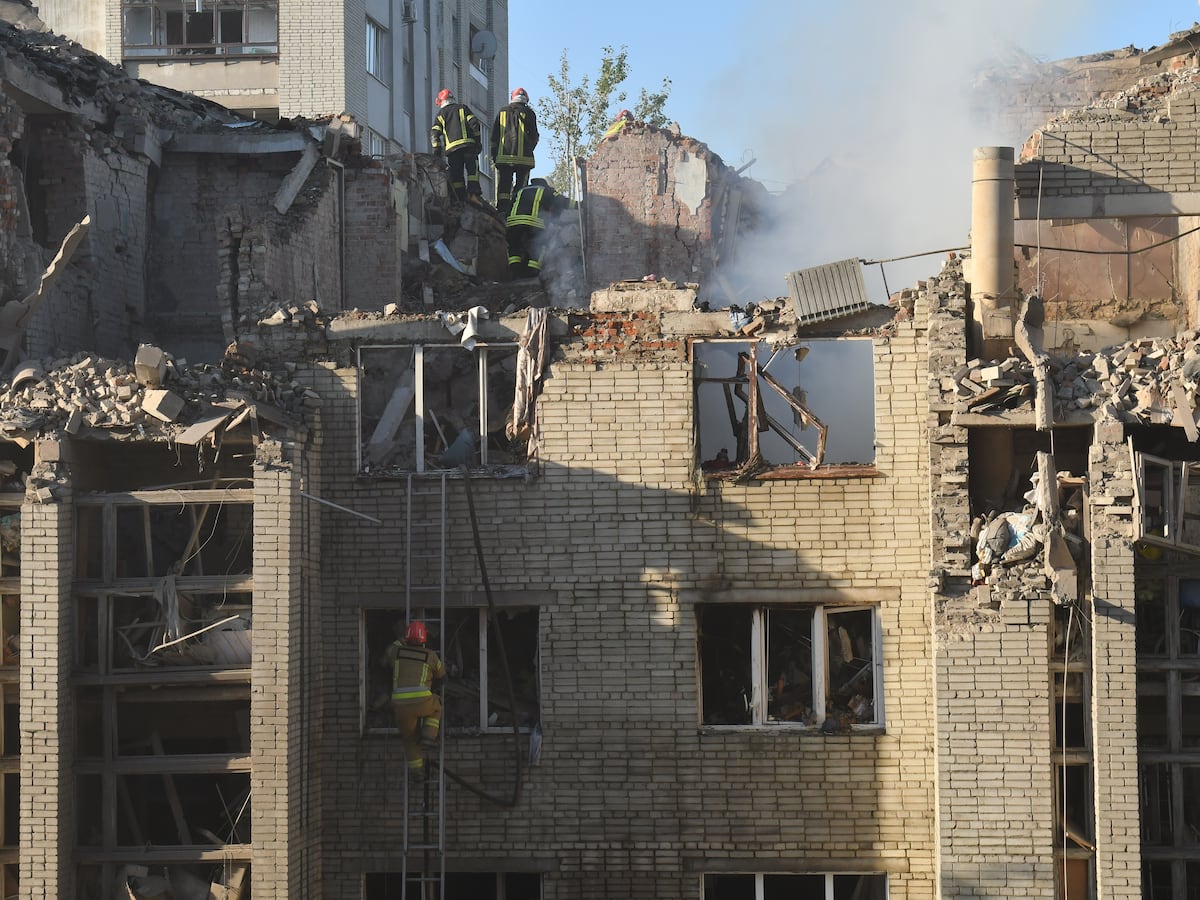 Image linked from the original feed: Russian strikes across Ukraine, from east to west, kill at least 8 and wound dozens