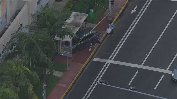 3 injured when SUV crashes into bus stop in Miami Beach