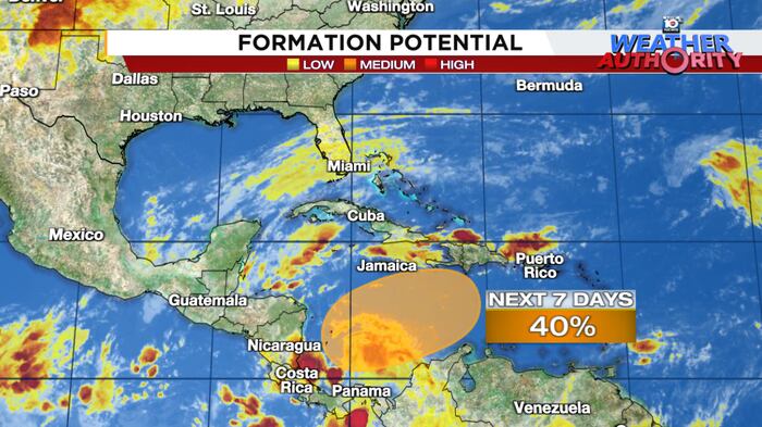 Tropical development possible in the Caribbean later this week