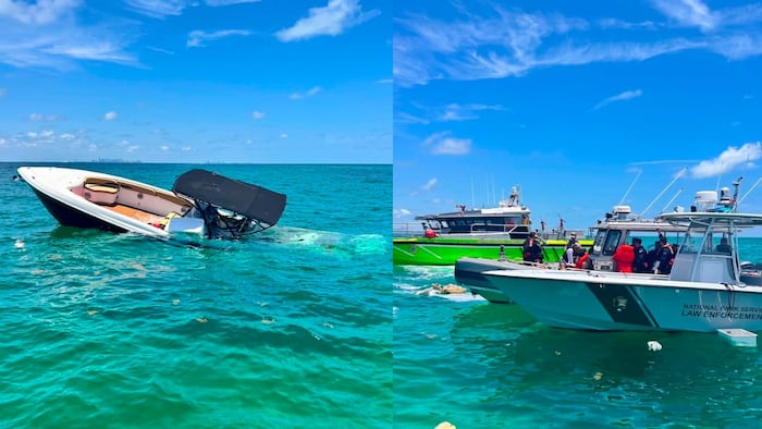 4 rescued after boat takes on water off Key Biscayne