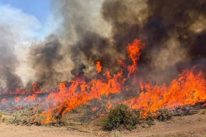 A helicopter battling a Utah wildfire crashes as a blaze kills dozer operator in Oregon