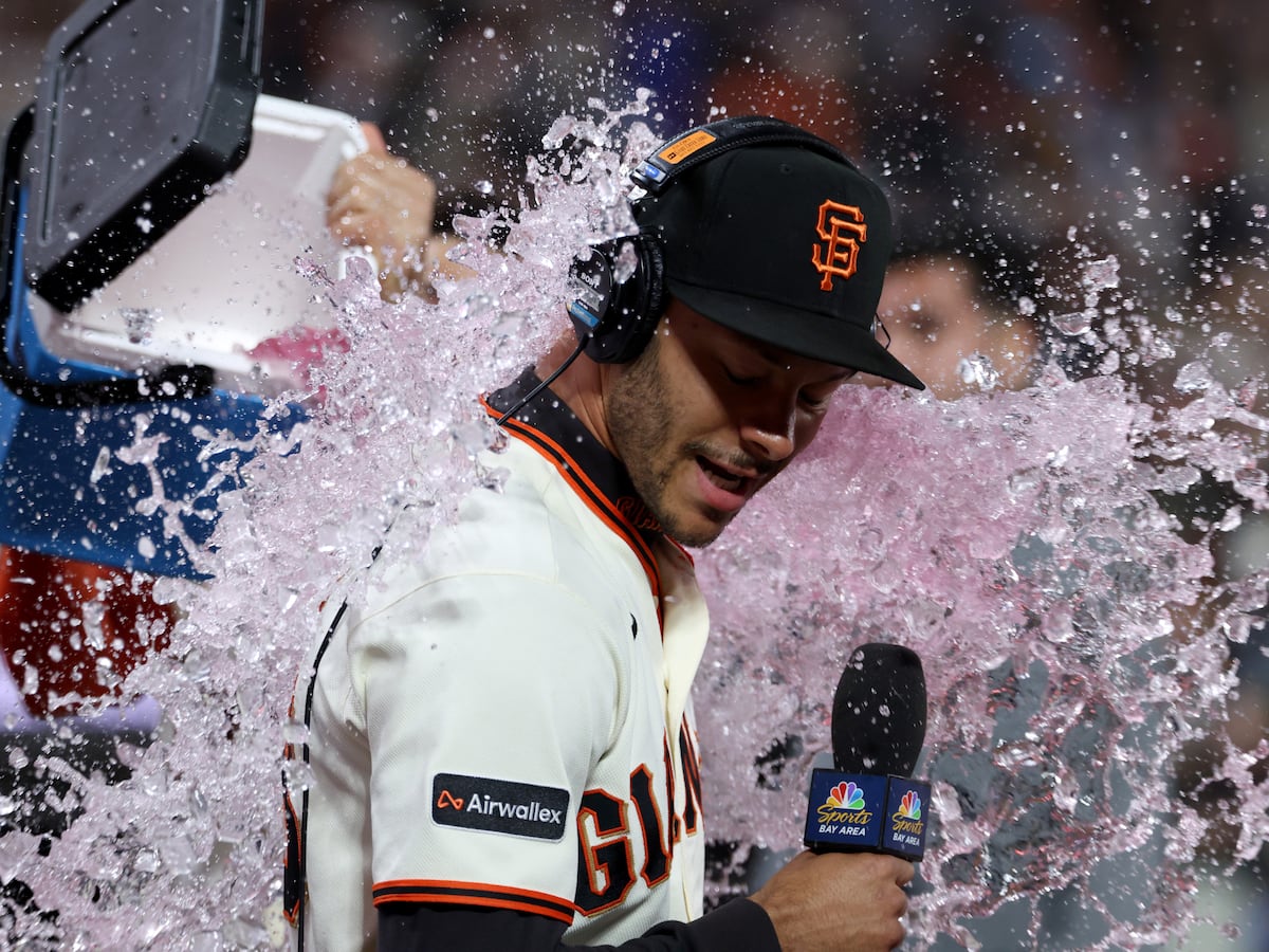 Image linked from the original feed: McCray's 2-run homer leads the Giants to a 3-0 win over the Brewers