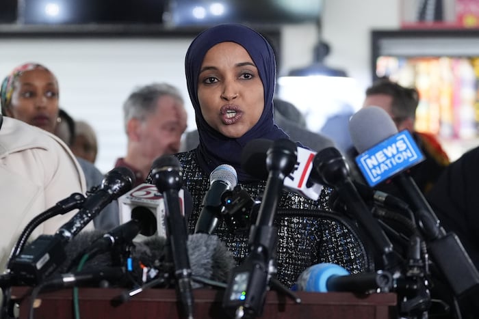 Man who sprayed vinegar at Rep. Ilhan Omar during town hall pleads guilty to assault