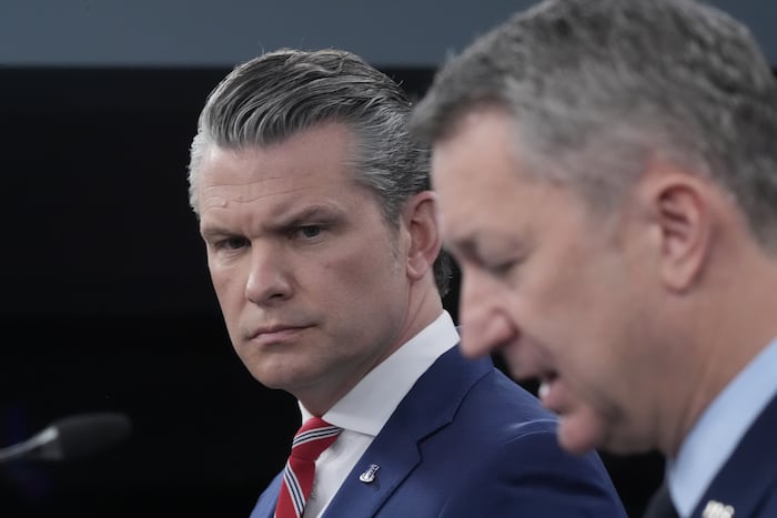 The Latest: Hegseth and Caine say ceasefire between the US and Iran is not over