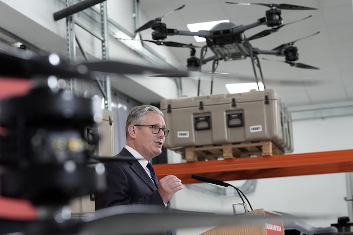 Britain sets out a plan for future defense with a focus on drones and a fight over money