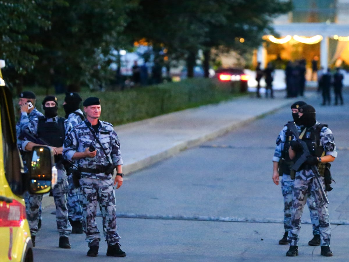Image linked from the original feed: Moscow mayor calls a deadly bomb attack on a restaurant a 'terrorist act'