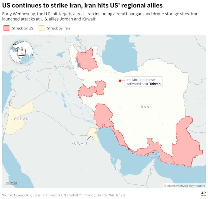 US military carries out strikes on Iran as both sides threaten civilian infrastructure