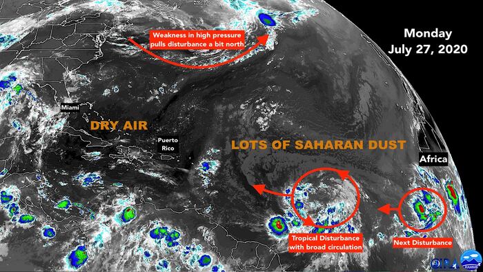 Watching for tropical development of the large disturbance in the ...