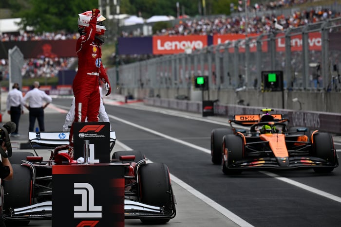 Leclerc Secures Surprise Pole Over McLarens Hungarian GP