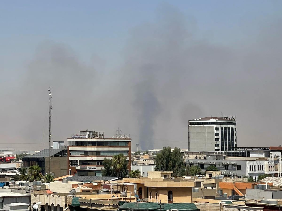 Image linked from the original feed: Explosions are heard near a US base in northern Iraq as US-Iran fighting escalates
