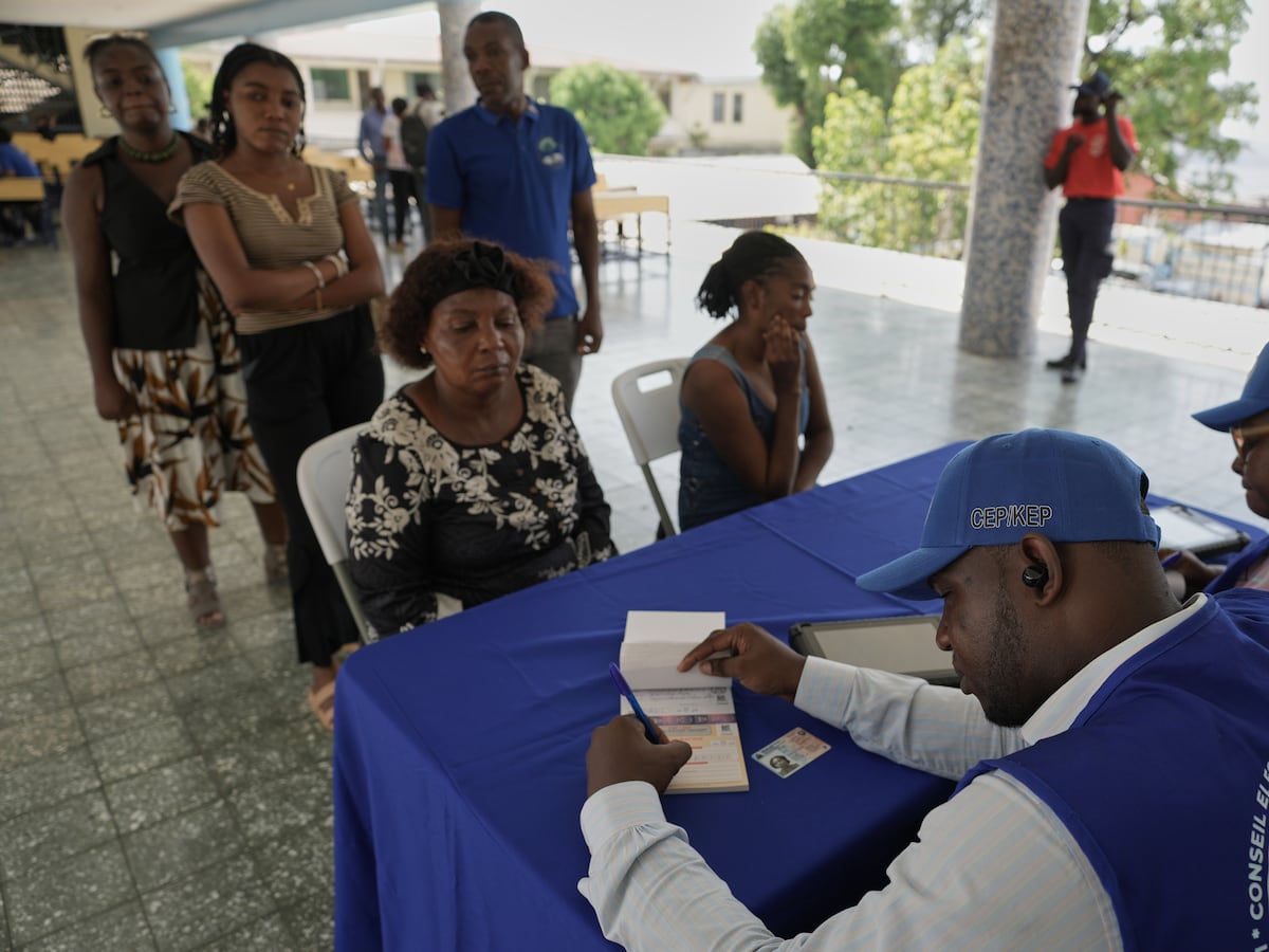Image linked from the original feed: Haiti starts to register voters in violent capital under gang menace