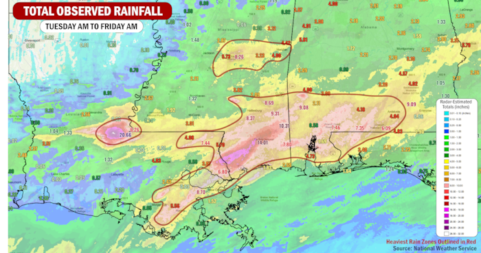Arthur’s remnants leave a trail of devastating flooding across the Deep South