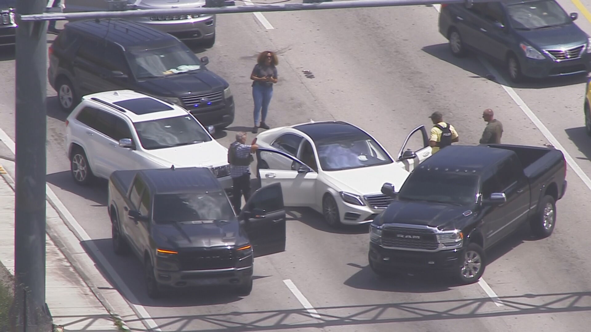 Police pursuit ends near Dolphin Expressway on Le Jeune Road