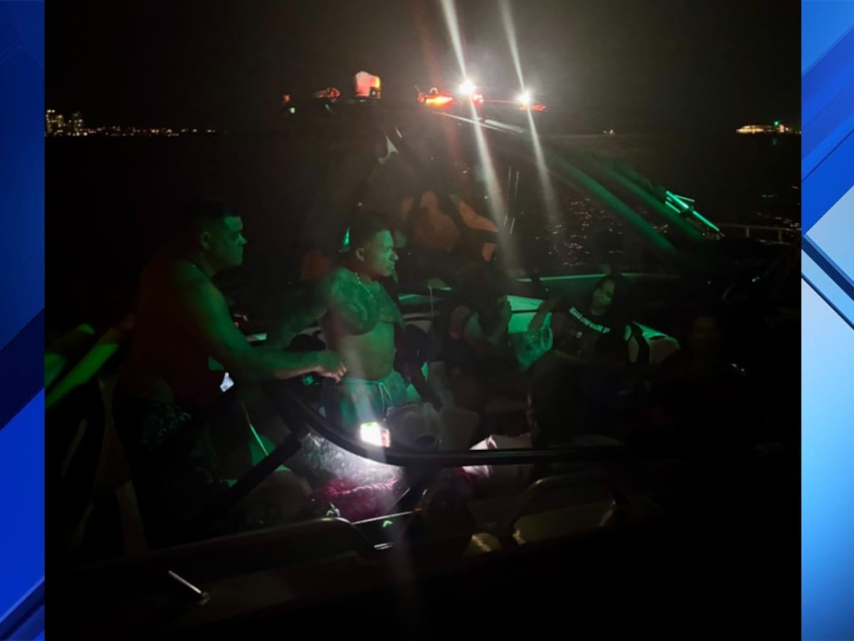Image linked from the original feed: Coast Guard helps 10 aboard disabled boat near Rickenbacker Causeway