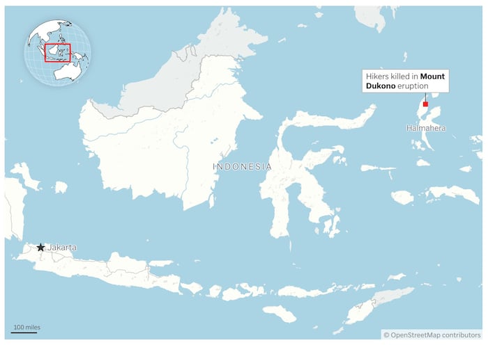Indonesian rescuers find 1 body after volcano eruption as search continues for 2 more
