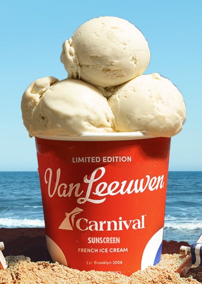 Carnival, Van Leeuwen Unveil Sunscreen-Flavored Ice Cream