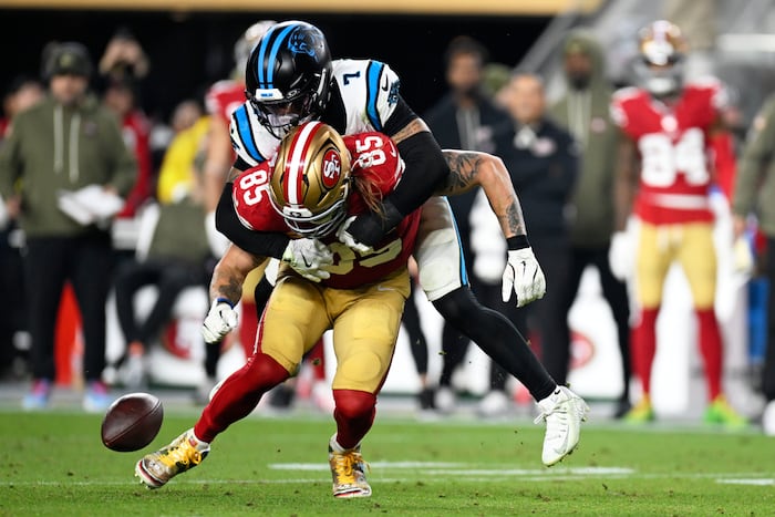 Panthers safety Tre'von Moehrig suspended 1 game for punching 49ers' Jauan Jennings