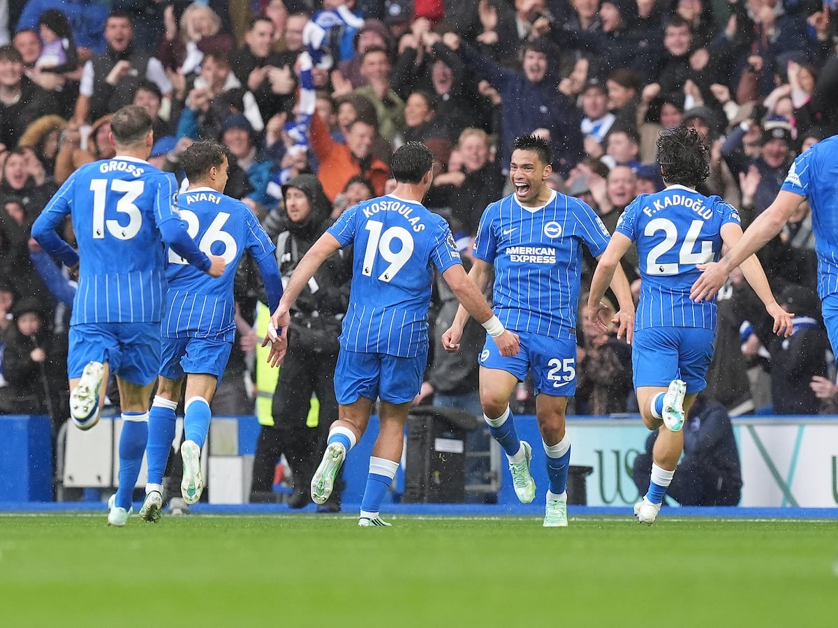 Diego Gomez Scores From Near Halfway Line As Brighton Beat Palace 5-0