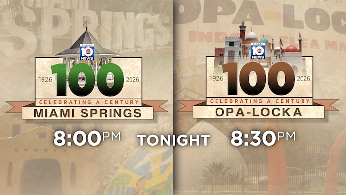 WATCH LIVE AT 8 PM: Local 10 Special: Miami Springs, Opa-locka celebrate a century
