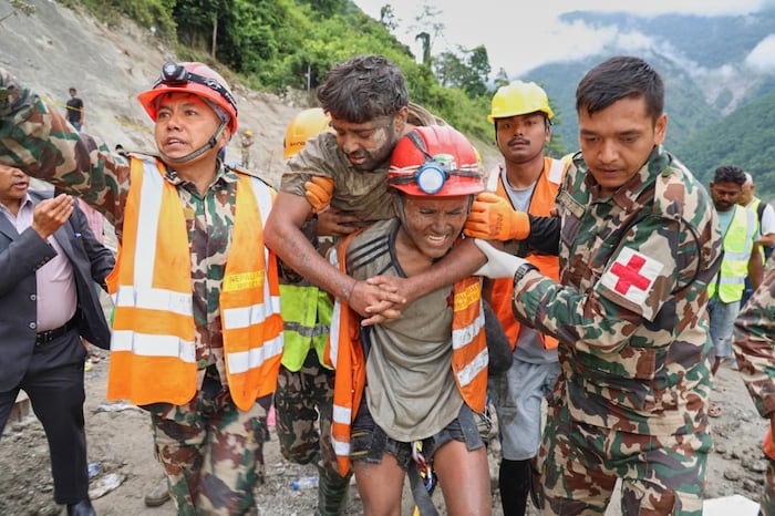 Photo: WPLG Local 10 Nepal Rescue Teams Save Two Workers From Upper Trishuli 3A Hydropower Tunnel