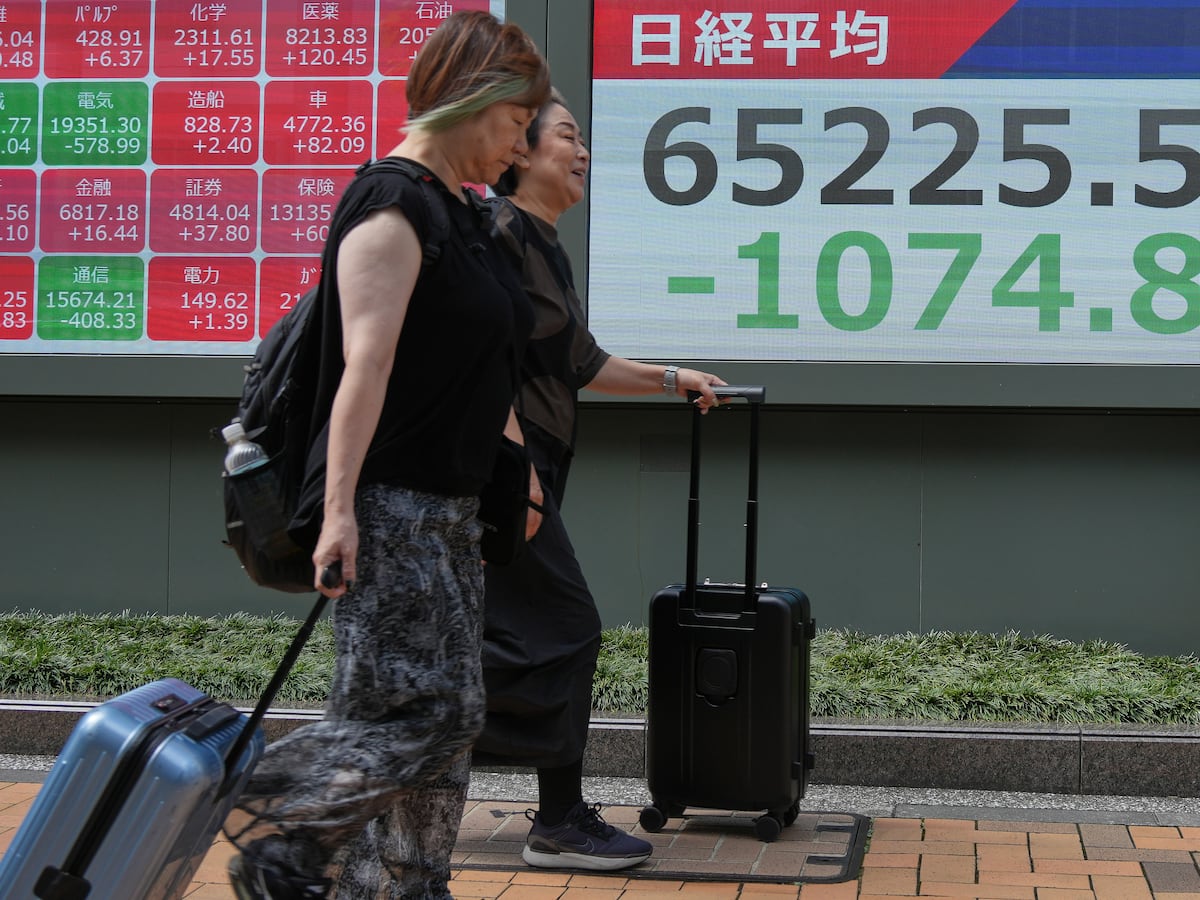 Image linked from the original feed: World shares are mixed and Kospi falls 4.6% after tech giants decline on Wall Street