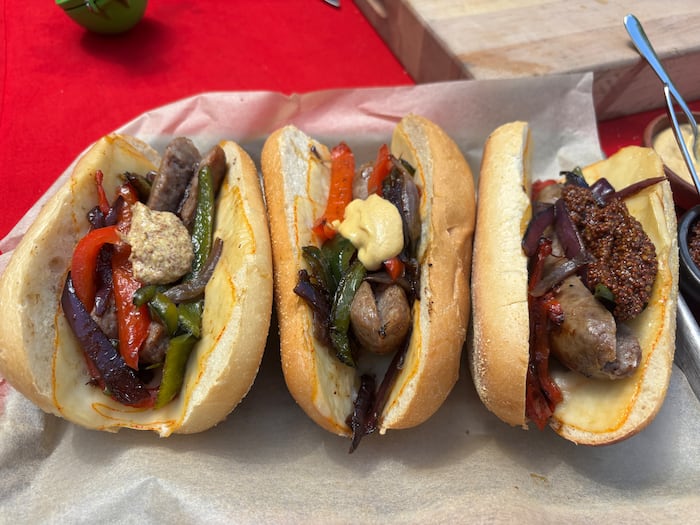 Sausages & Peppers On The Grill