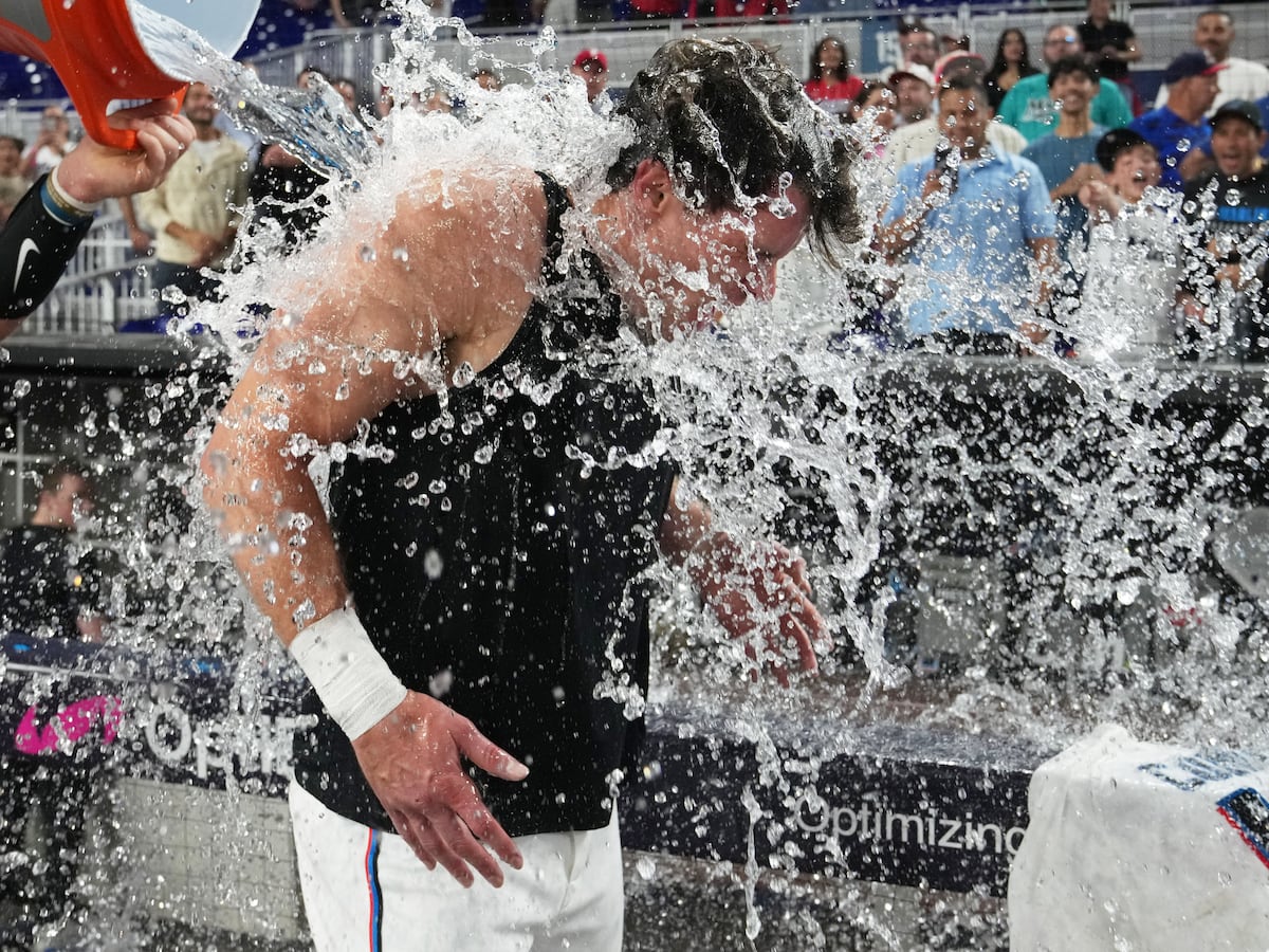 Image linked from the original feed: Marlins snap franchise-worst 12-game skid with walk-off win over Phillies
