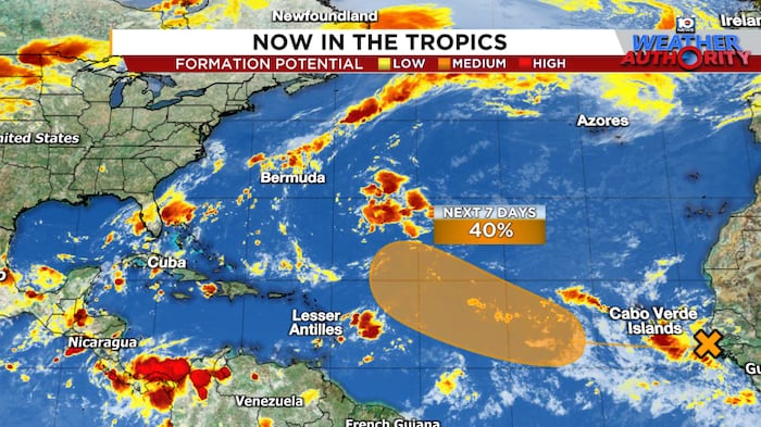 Gradual development possible over the open Atlantic next week