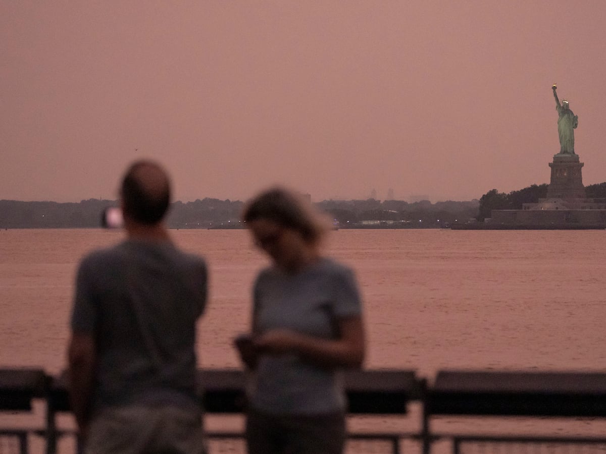 Image linked from the original feed: Climate change contributed to big Canada fires, study says as Trump blames mismanagement