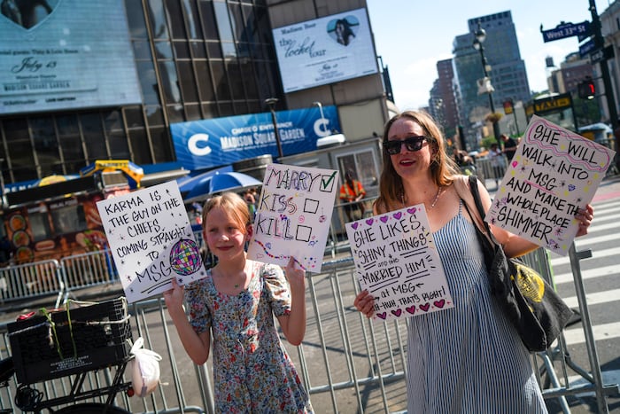 Madison Square Garden is abuzz with eager Swifties ahead of Swift-Kelce wedding