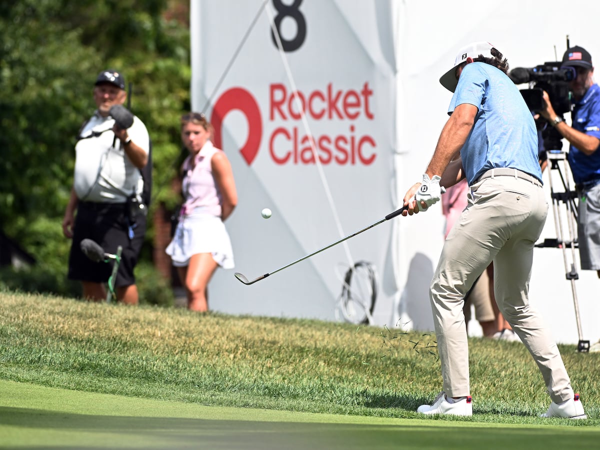 Image linked from the original feed: Cameron Young shares 2nd-round lead at Rocket Classic after cooling off to shoot 9-under 61