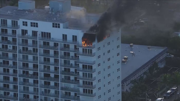 Three-Alarm Fires Impact High-Rise Buildings Dayton Ohio Hollywood Florida