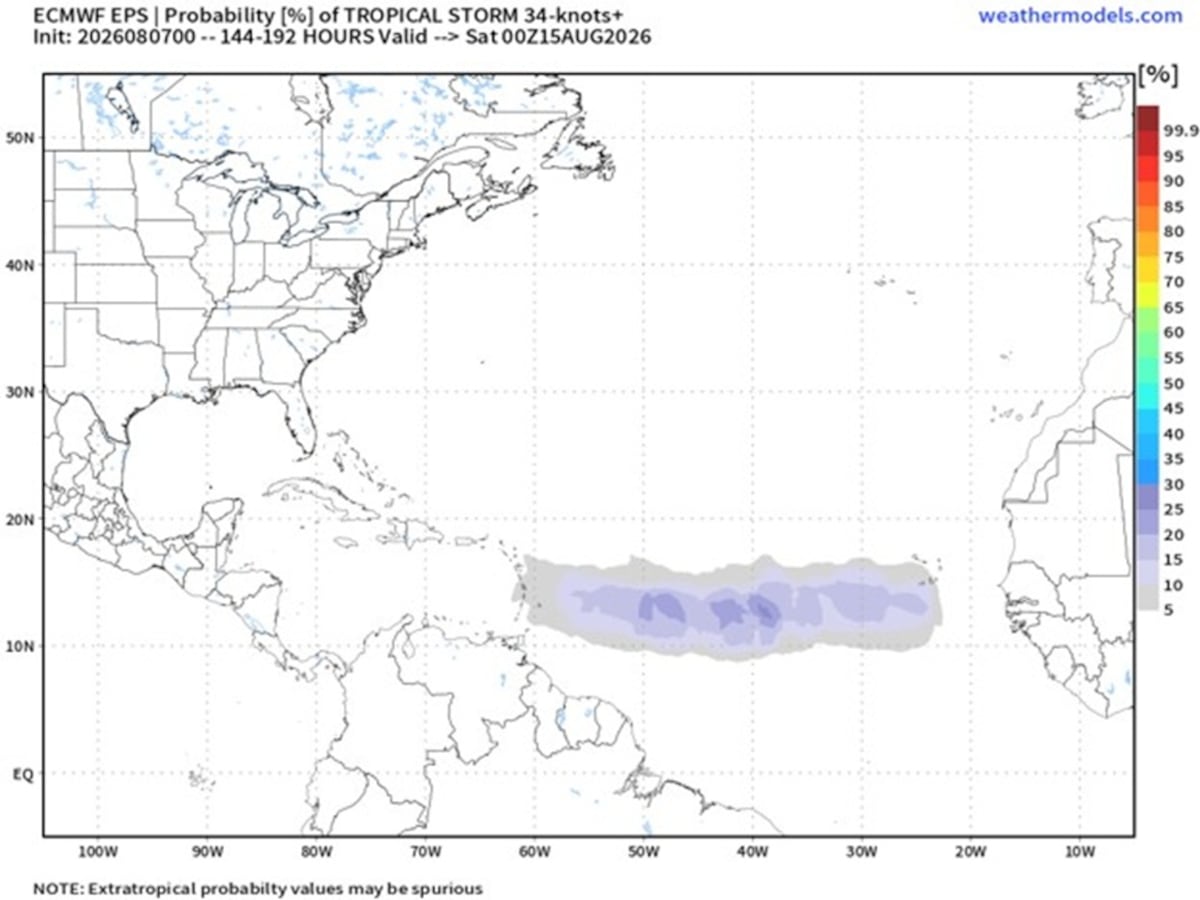 Image linked from the original feed: Signs of life in the Atlantic later next week